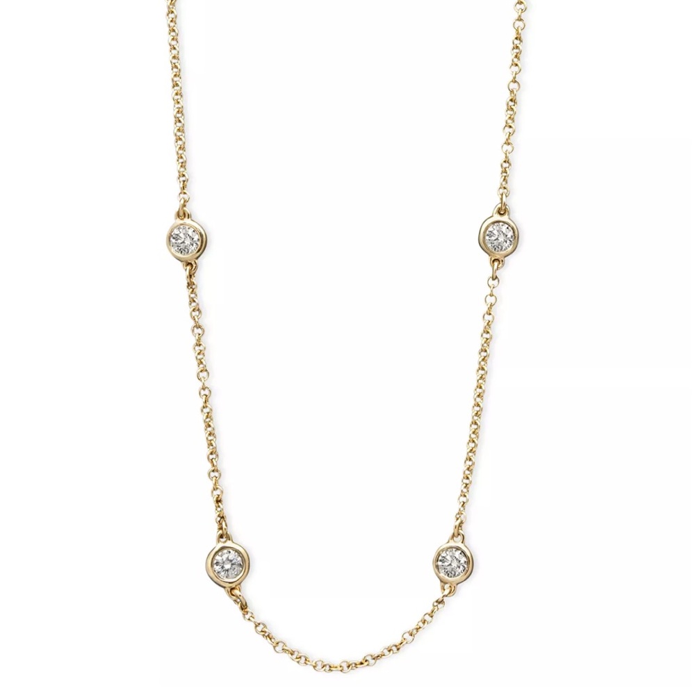 EFFY Diamond Seven Station Necklace 16-18" (1/2 ct. t.w.) in 14k Yellow Gold